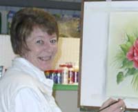 flower painting demo Newcastle